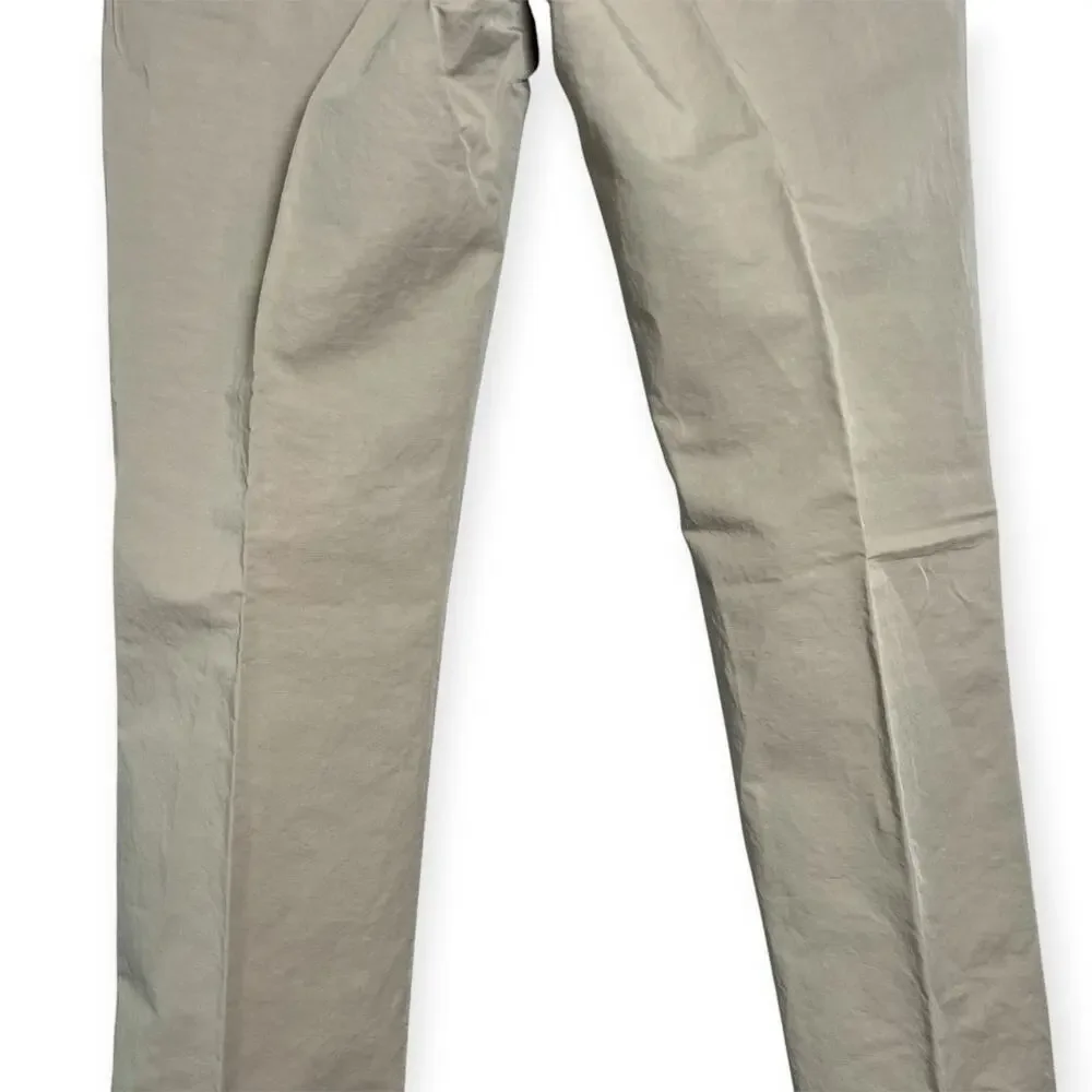 Officine Generale Paul Pant SIZE 50 US 34 Burnt Sand Cotton Linen Unhemmed